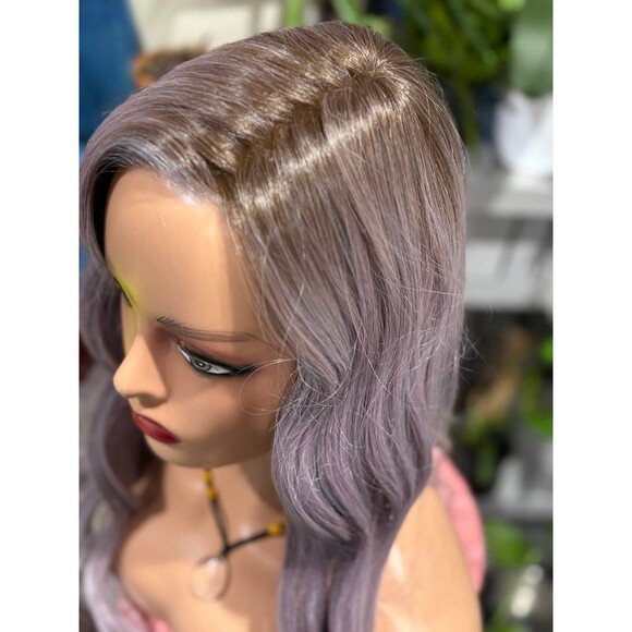 Belle Tress “Maxwella 22” wig in color Iced Lavender Latte full monofilamentNew main image 6